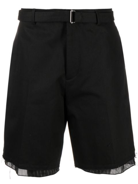 Lanvin contrast-trim cotton Bermuda shorts