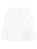 Ballantyne tailored cotton-linen short shorts - White