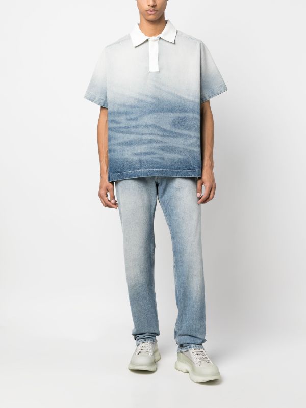 Botter washed-denim Polo Shirt - Farfetch