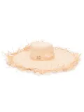 Ruslan Baginskiy fringed wide-brim straw hat - Neutrals