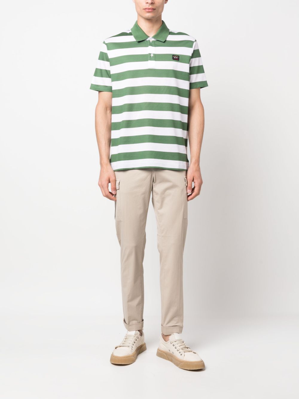 Paul & Shark stripe-pattern polo shirt - Groen