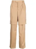 VTMNTS layered straight-leg trousers - Brown