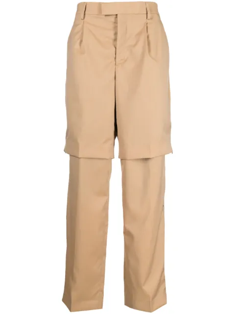 VTMNTS layered straight-leg trousers