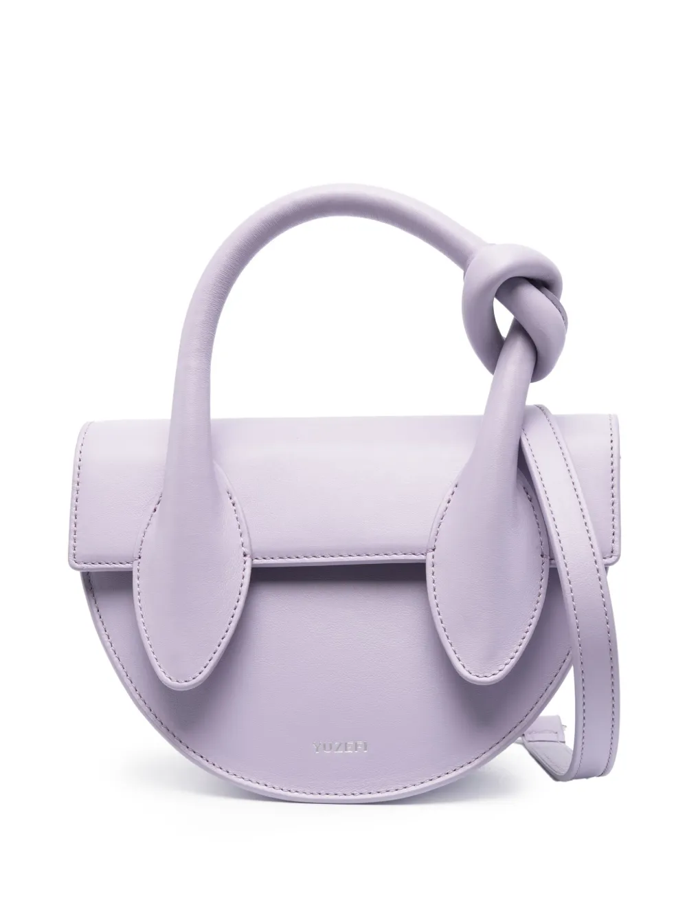 Yuzefi Pretzel Leather Crossbody Bag In Purple ModeSens