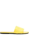 Nº21 logo-embossed leather slides - Yellow