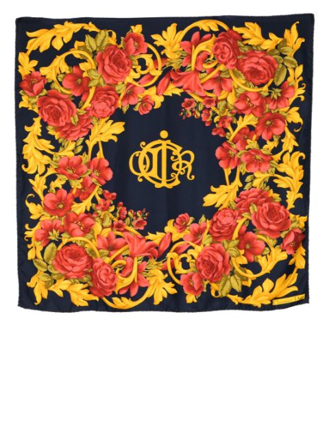 Christian Dior floral baroque silk scarf Women