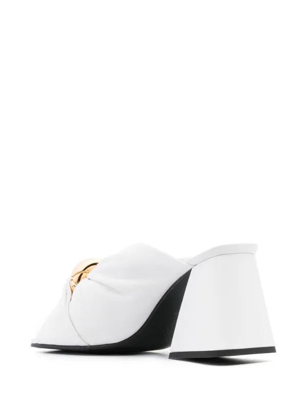 【完売アイテム】JW Anderson チェーン ツイスト レザーミュール 36 JW Anderson チェーン ツイスト レザーミュール | ピンク