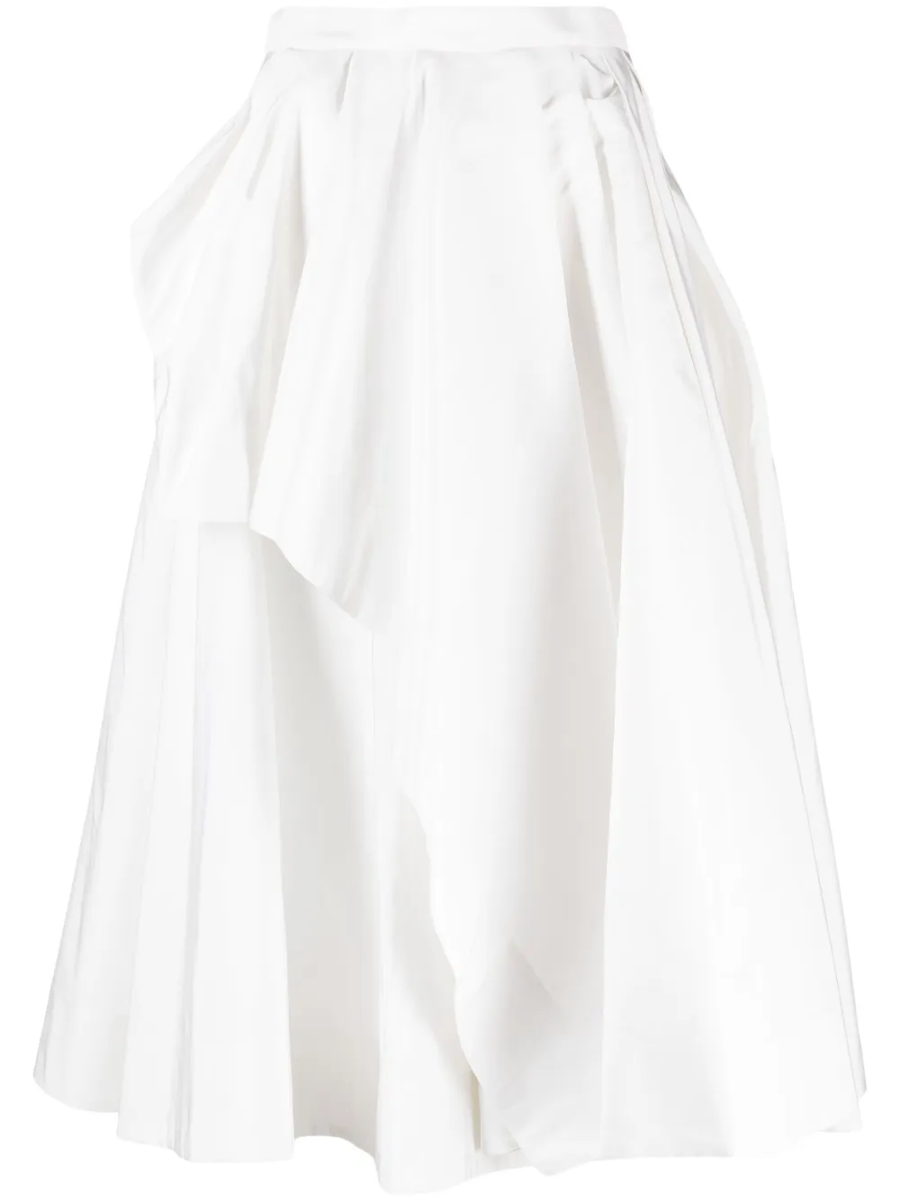 ALEXANDER MCQUEEN ASYMMETRIC DRAPE MIDI SKIRT