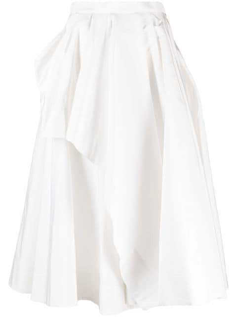 Alexander McQueen - asymmetric drape midi skirt