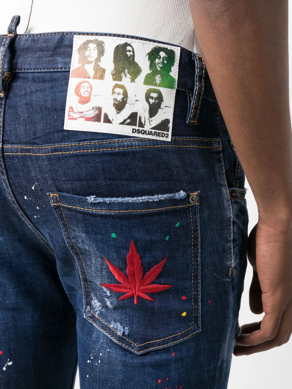 Dsquared2 ripped-detailing skinny-cut Jeans - Farfetch