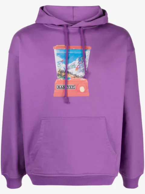  RASSVET graphic-print cotton hoodie