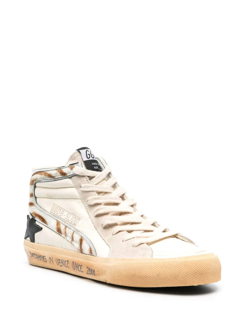 Golden Goose Slide high-top sneakers - Beige