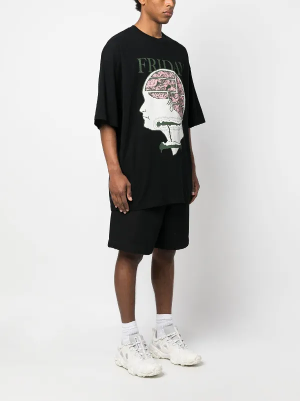 Tシャツ・カットソー UNDERCOVER Printed T-shirt Undercover graphic-print Cotton T-shirt | Black | FARFETCH