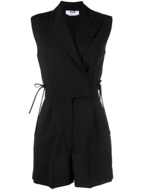 MSGM cut-out sleeveless playsuit