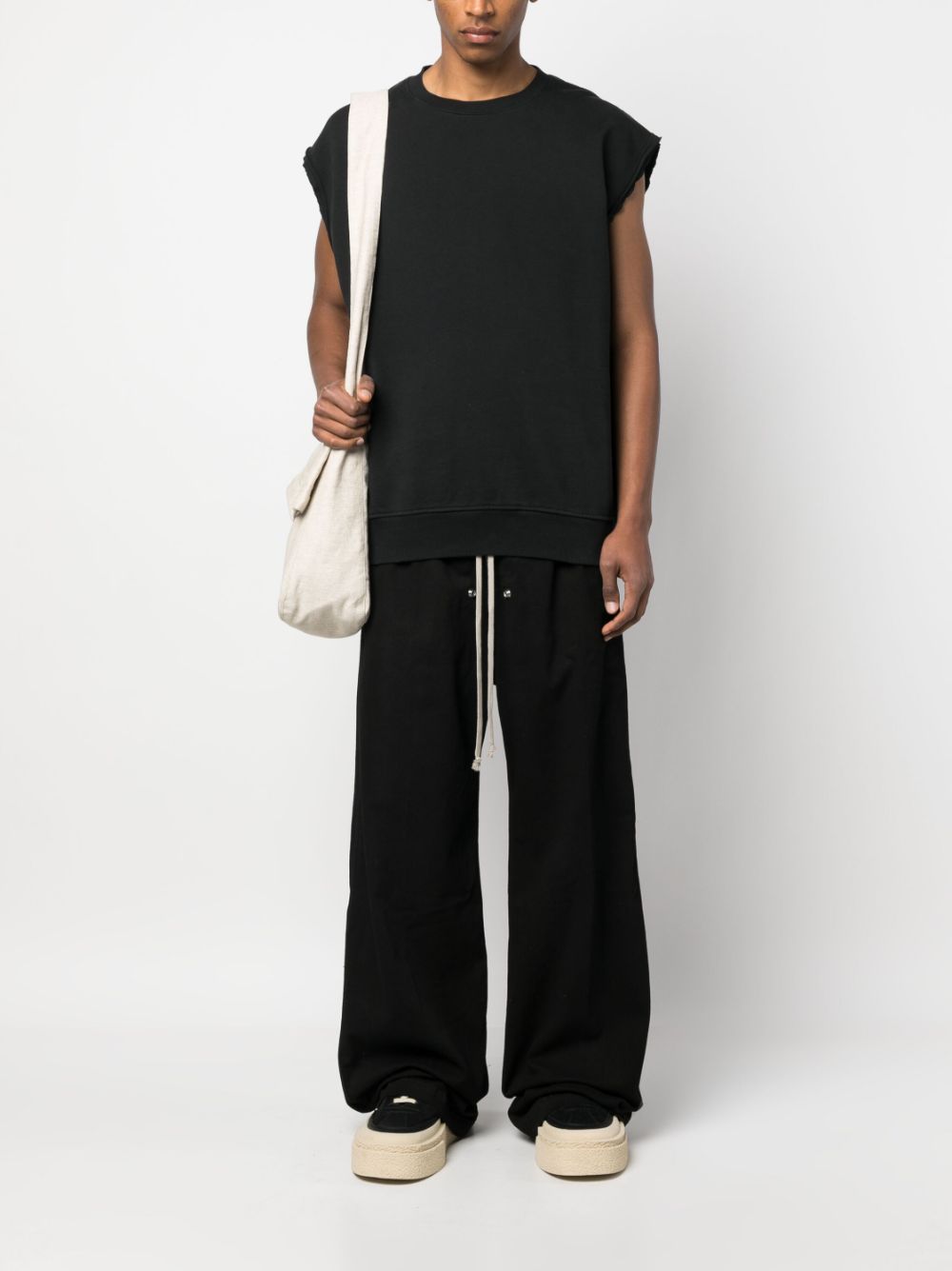 Rick Owens DRKSHDW Broek met verlaagd kruis - Zwart