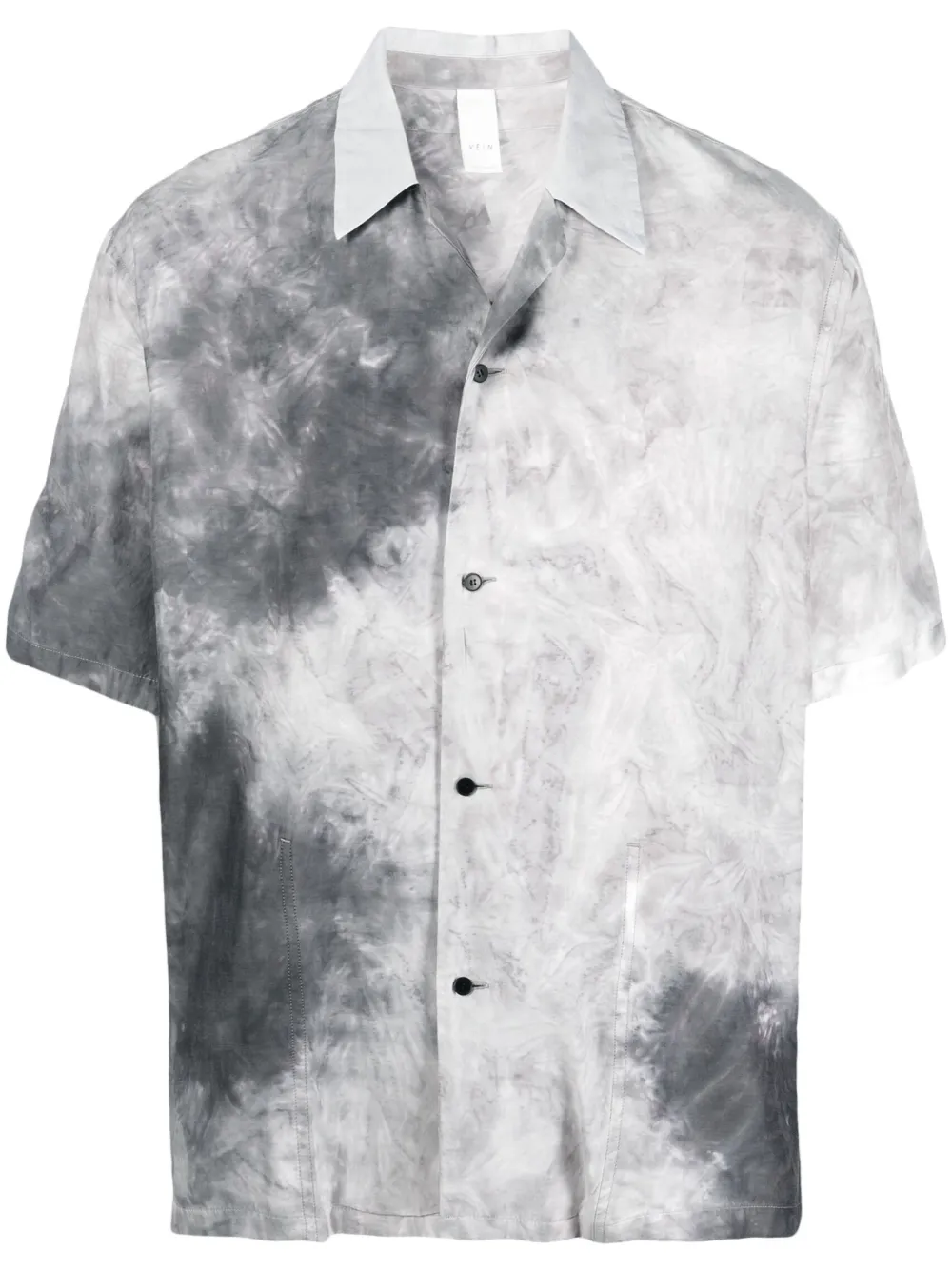 Attachment abstract-print short-sleeve shirt