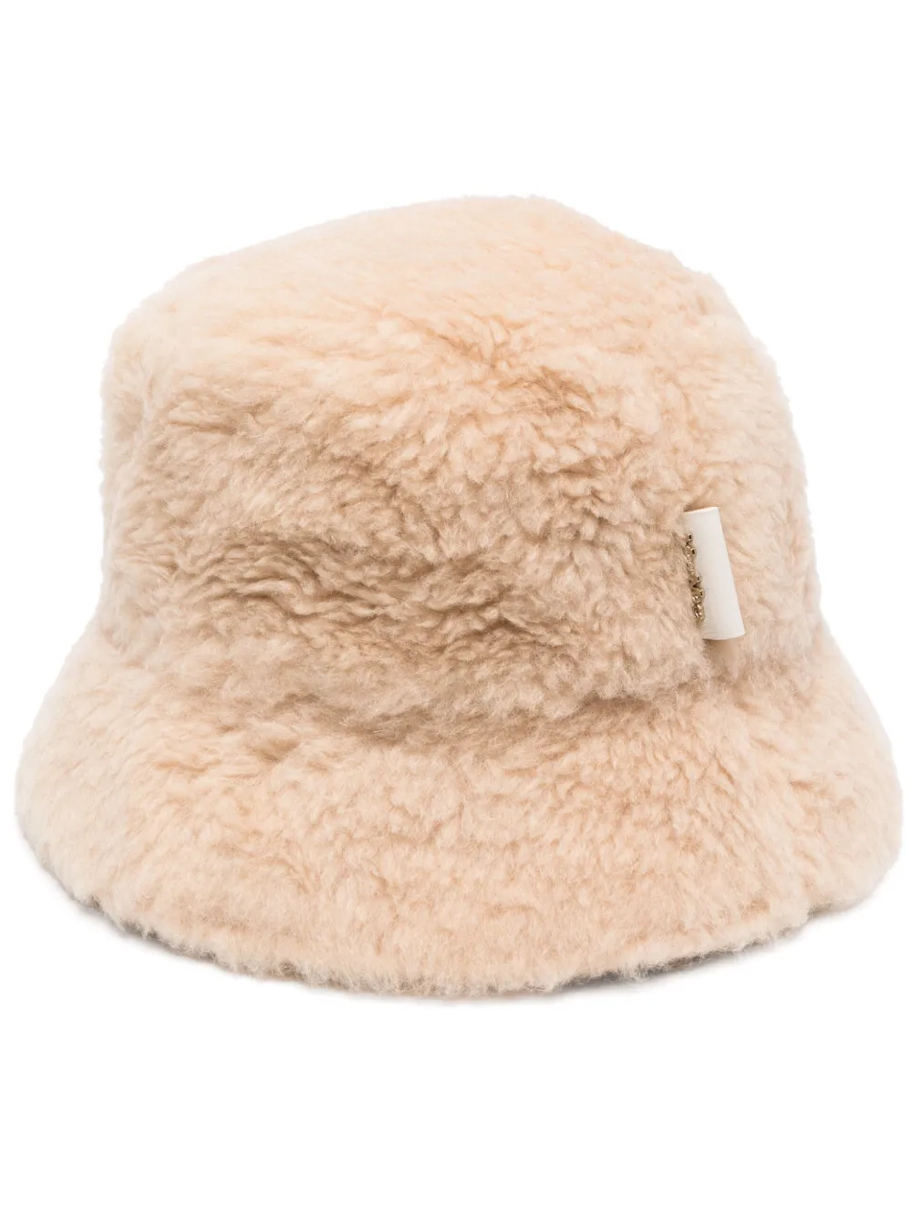 Max Mara Fluffy Bucket Hat In Neutral