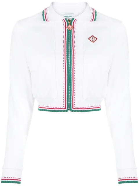 Casablanca knitted cropped track jacket