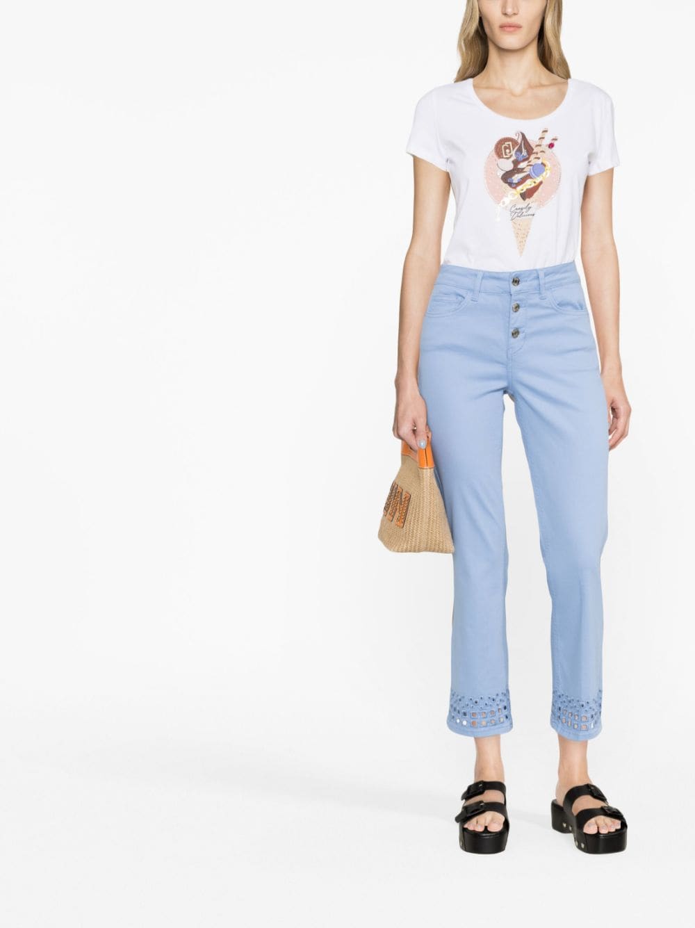 LIU JO Cropped jeans - Blauw