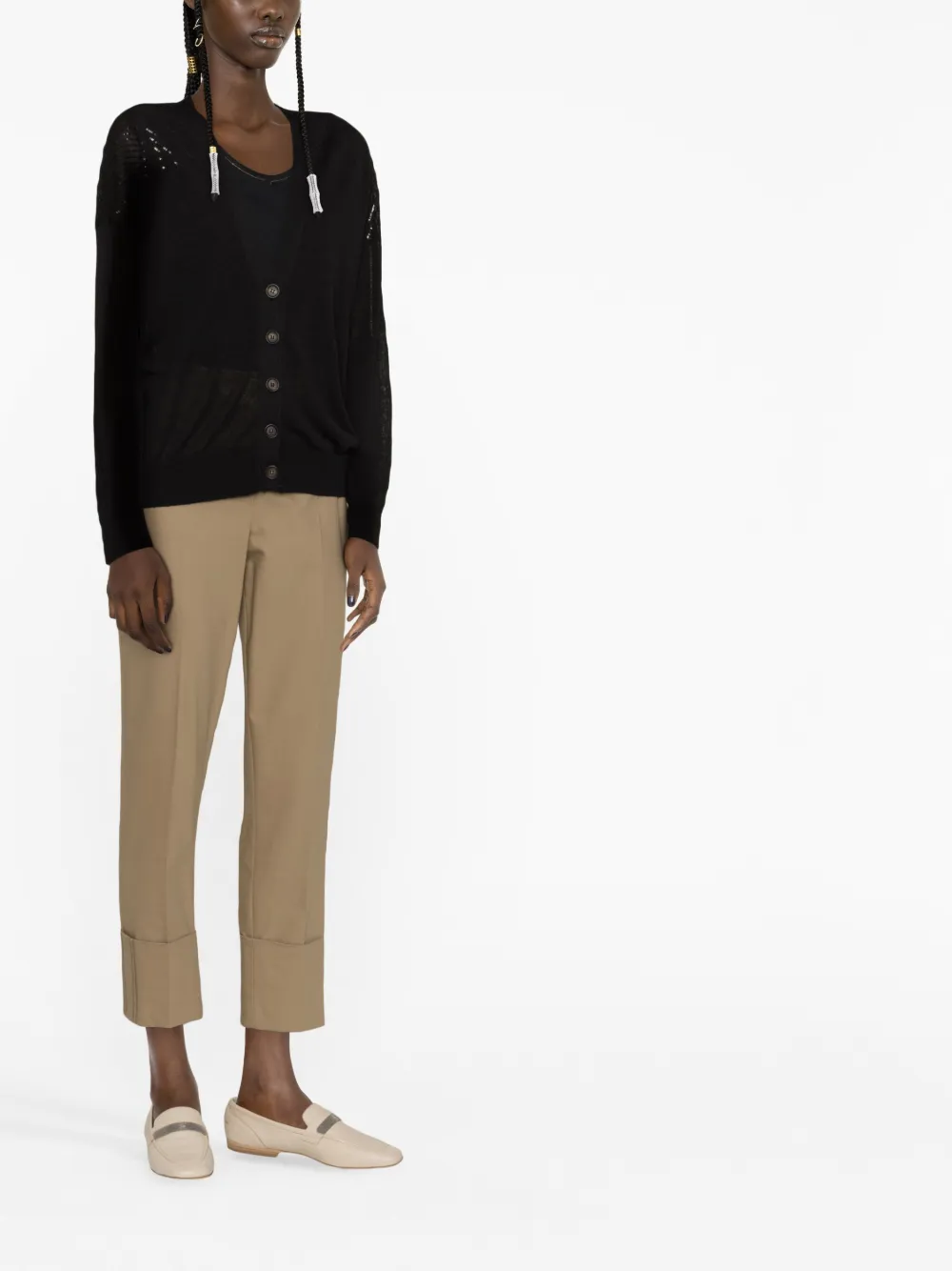Brunello Cucinelli Vest met V-hals - Zwart