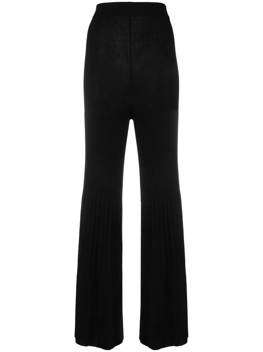 high-waisted wide-ribbed trousers