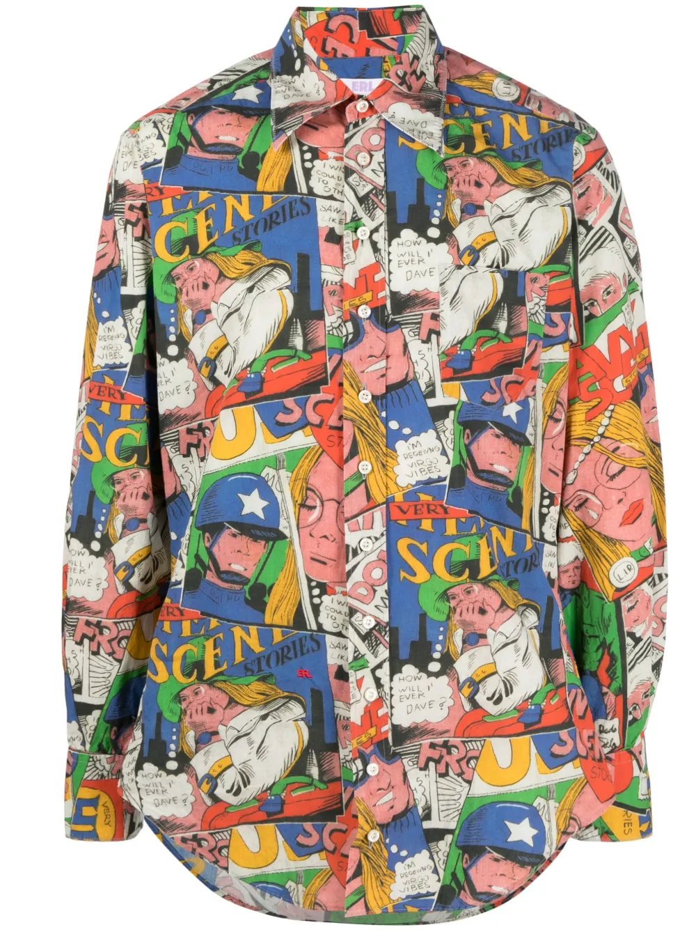 Erl Patterned Shirt In Pink