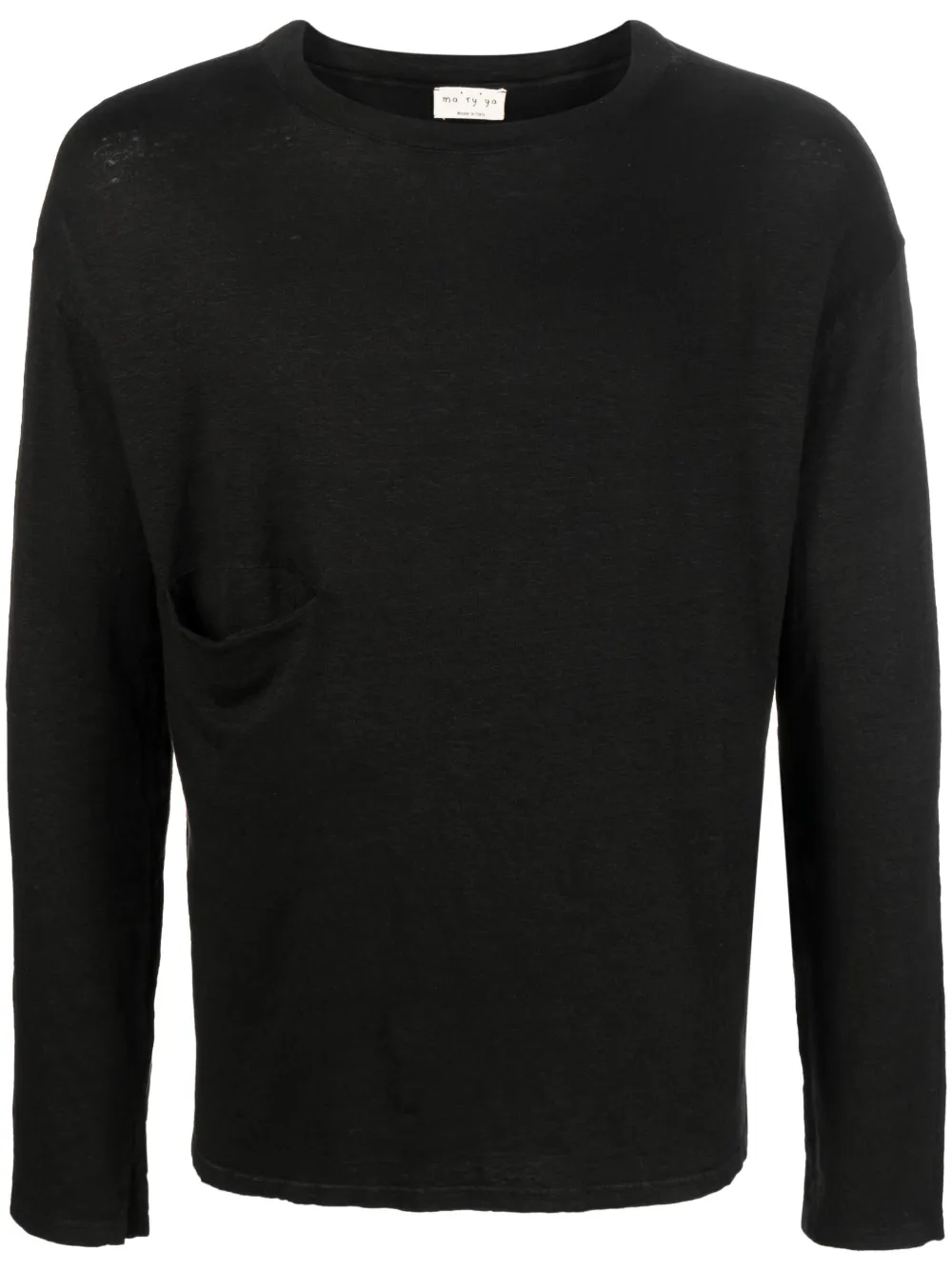 long-sleeve linen T-shirt