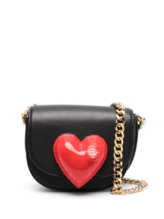 Love Moschino Foldover heart-clasp Crossbody Bag - Farfetch