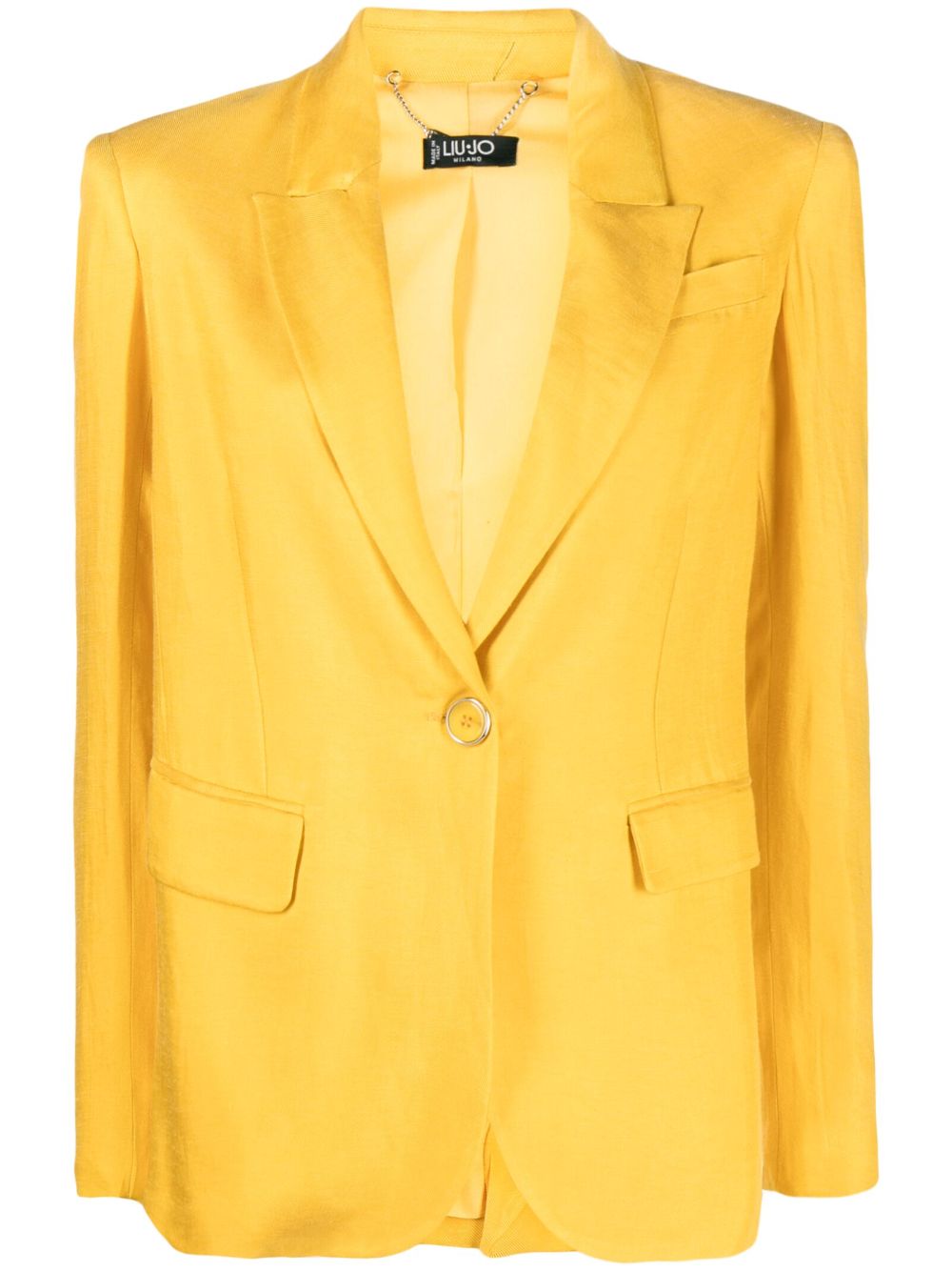 Liu •jo Single-breasted Blazer In Yellow