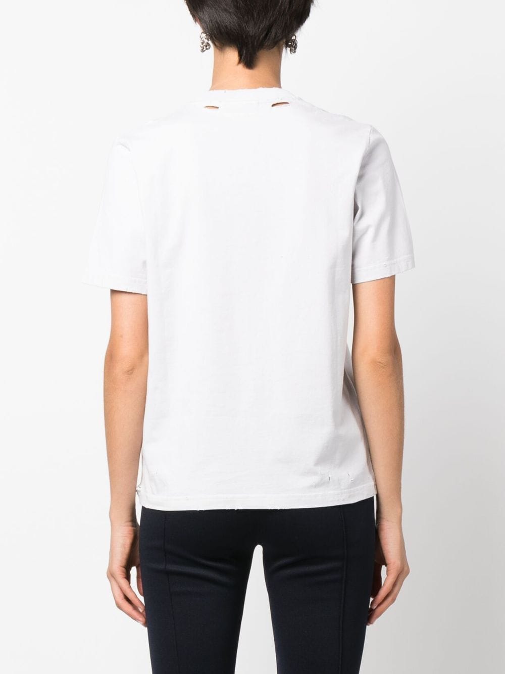 Shop Courrèges Logo-print Cotton T-shirt In Grey