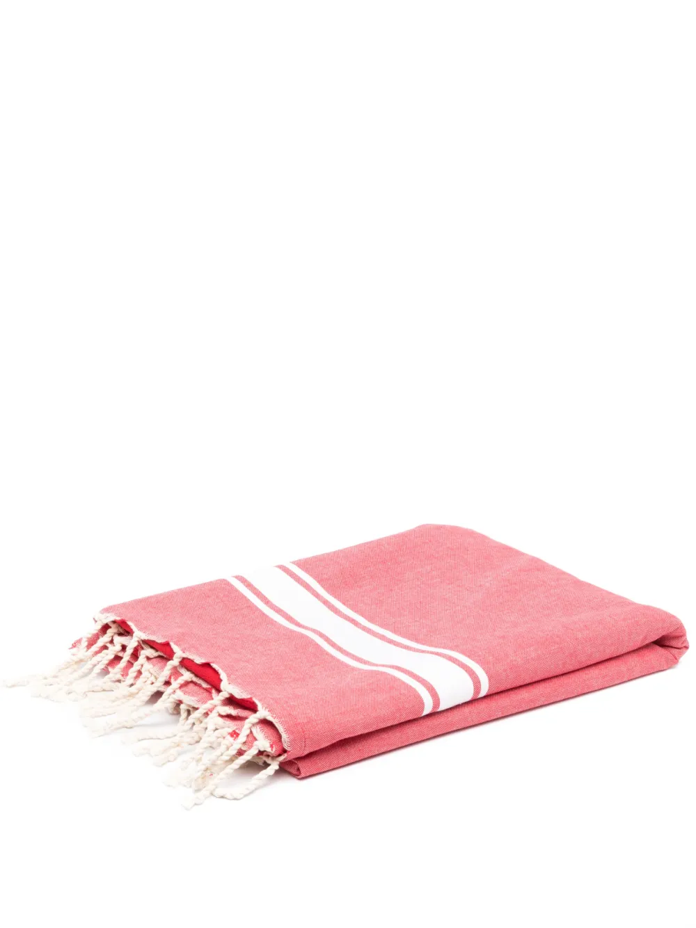 Mc2 Saint Barth Logo-embroidered Beach Towel In Pink