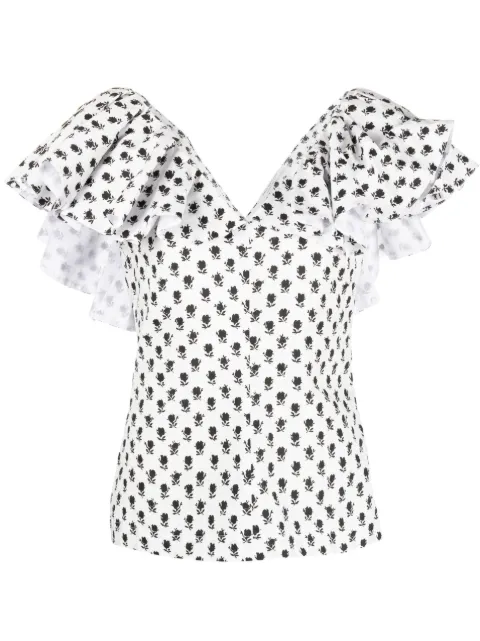 Philosophy Di Lorenzo Serafini floral-print ruffled top