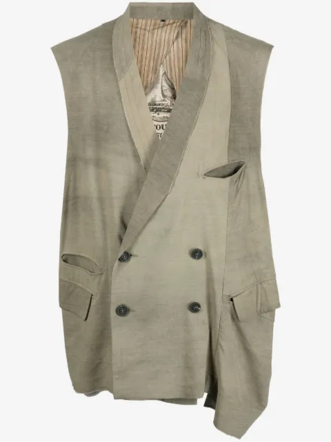 Ziggy Chen asymmetric double-breasted jacket
