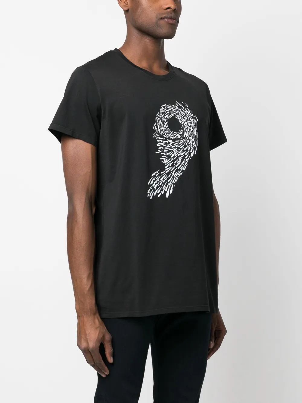 14bros Graphic-print Cotton T-shirt In Black
