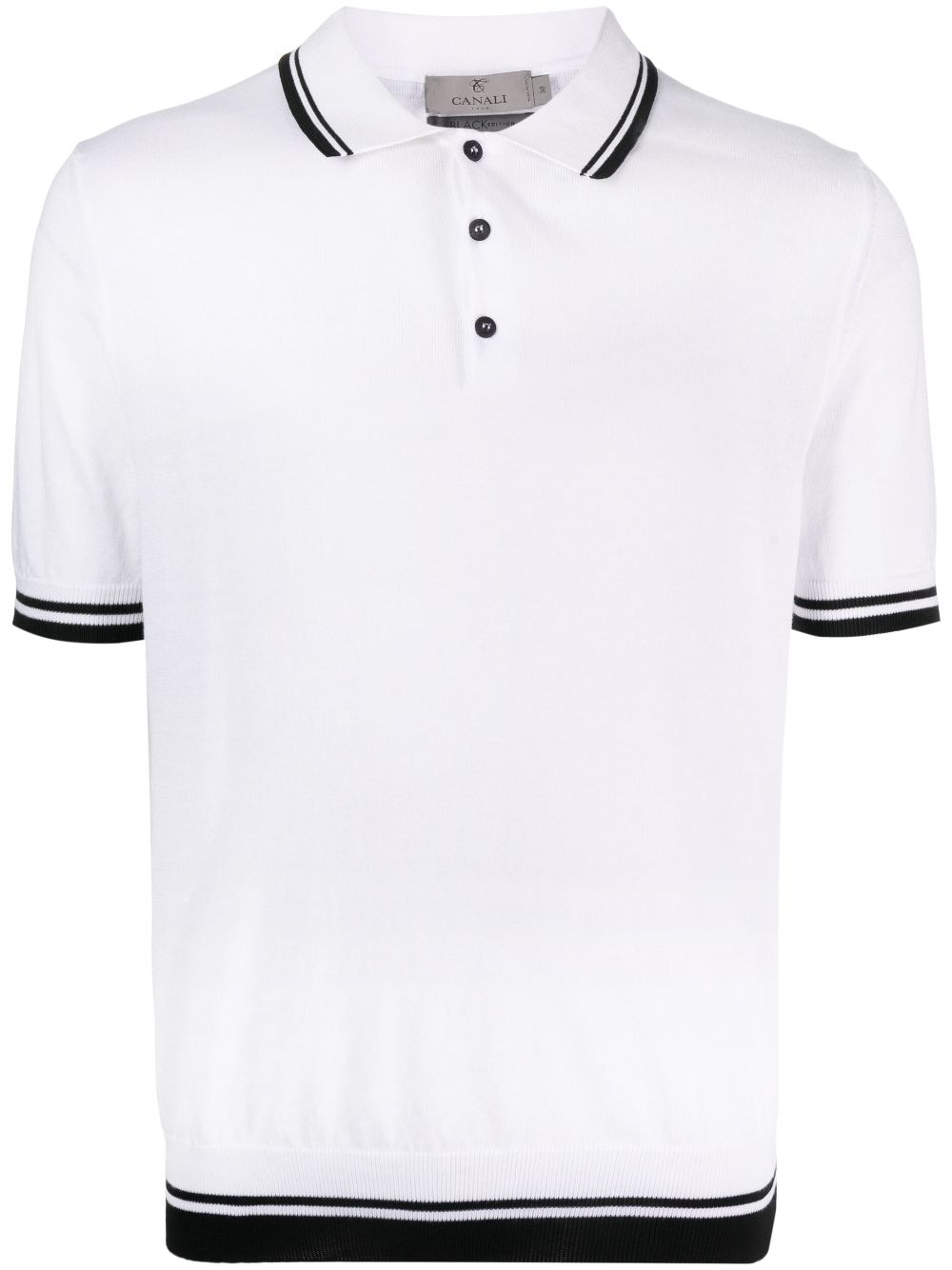 Canali contrasting-trim Polo Shirt - Farfetch