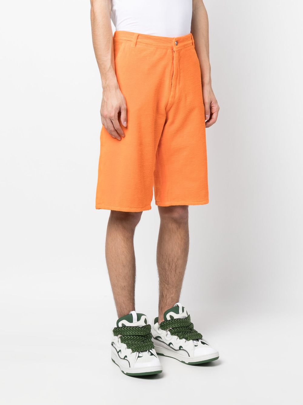 Shop Erl Knee-length Corduroy Shorts In Orange