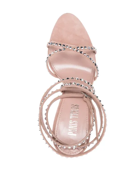 Paris Texas Holly Zoe lace-up 115mm sandals PX945CXSACHROSE - 3