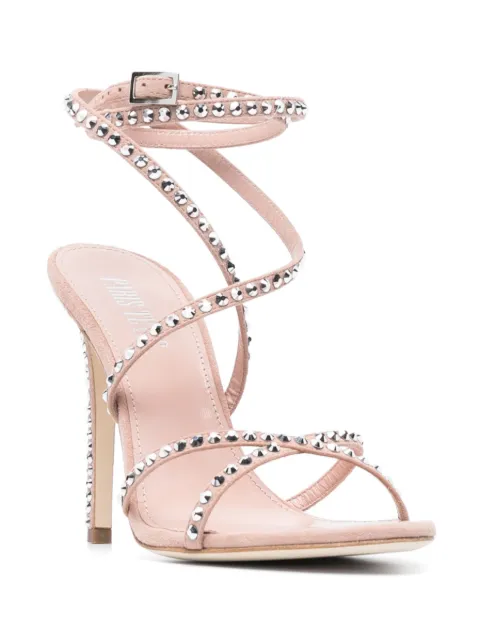 Paris Texas Holly Zoe lace-up 115mm sandals PX945CXSACHROSE - 1