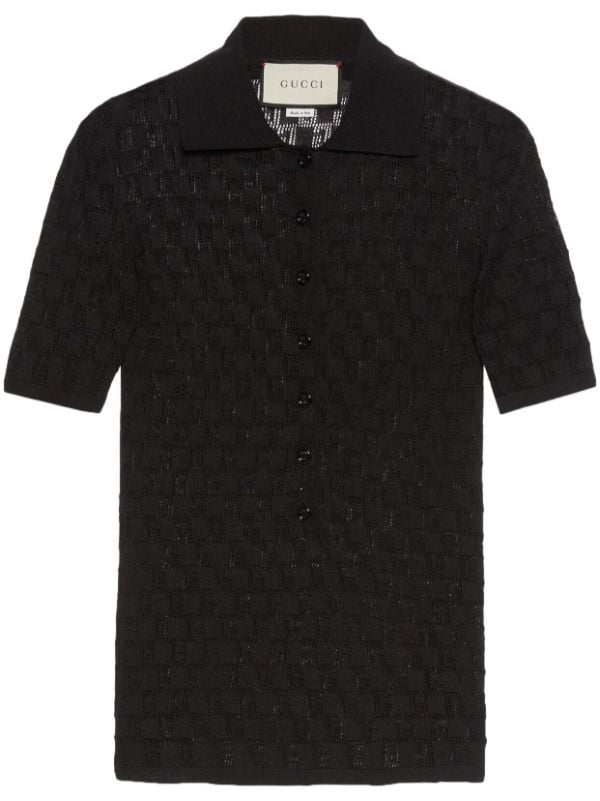 Gucci Monogram-Pattern Polo Shirt