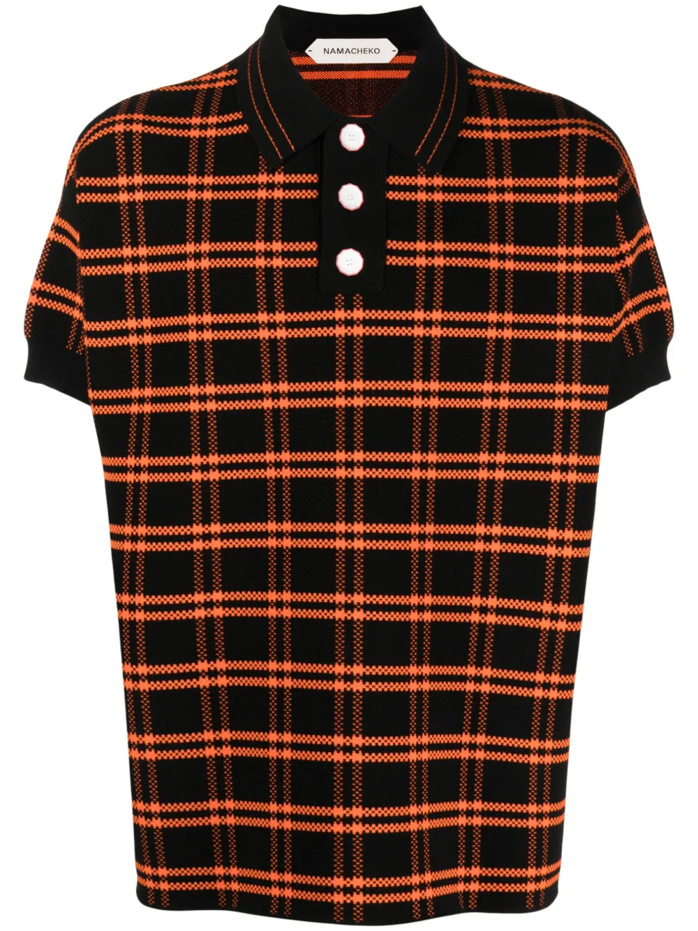 トップス NAMACHEKO Check-Pattern Polo Shirt Namacheko Check-pattern Polo Shirt In Black | ModeSens