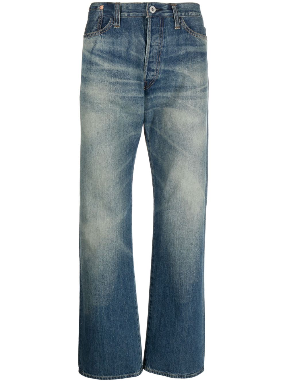 Pop-Art patch straight jeans