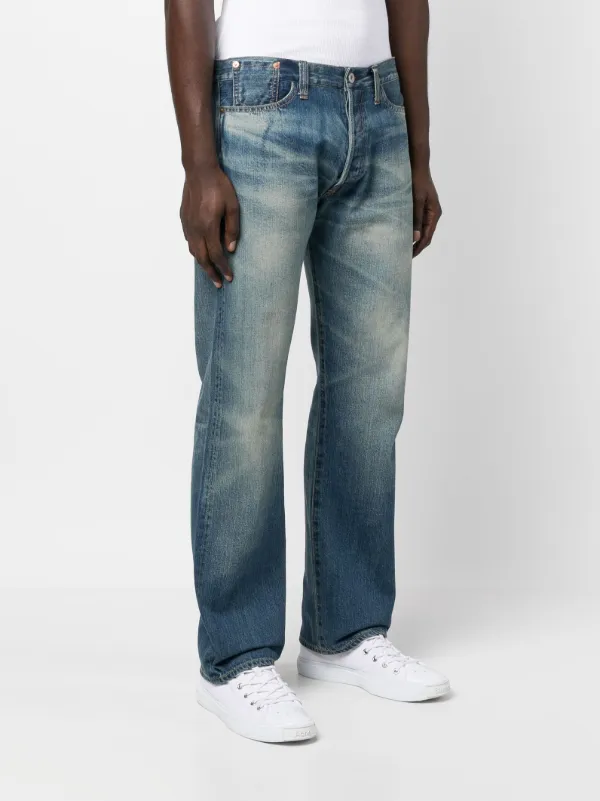 Junya Watanabe MAN Pop-Art Patch Straight Jeans | Blue