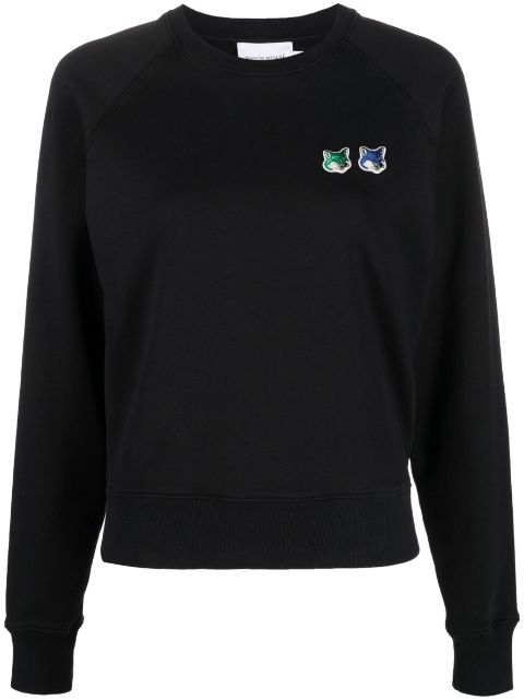 Maison Kitsuné - logo-patch cotton sweatshirt