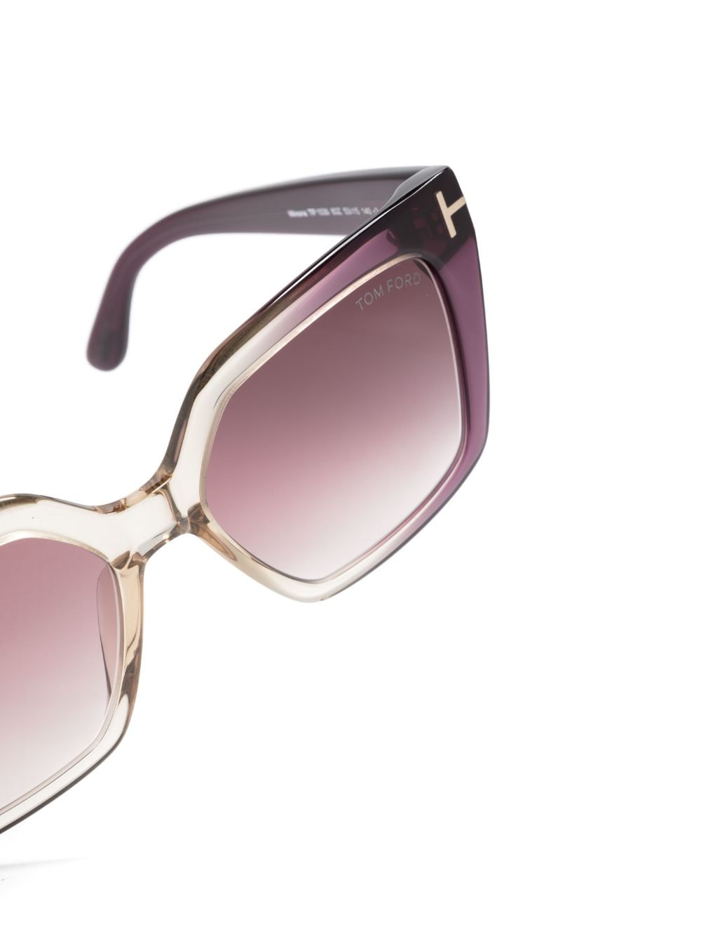 Shop Tom Ford Square-frame Ombré-effect Sunglasses In Purple
