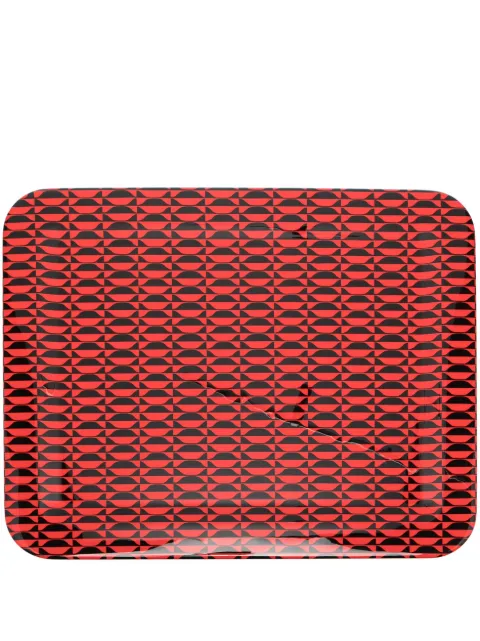 Fornasetti geometric-print wood tray