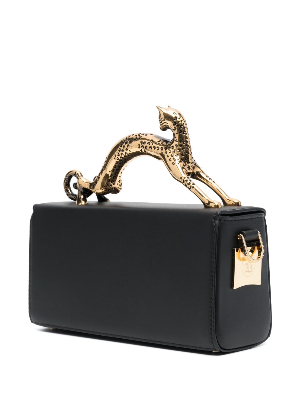 Shop Lanvin Pencil Cat Mini Bag In Black