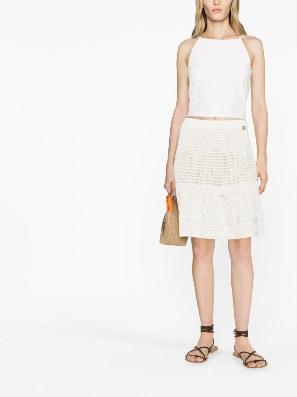TWINSET Gebreide rok - Wit
