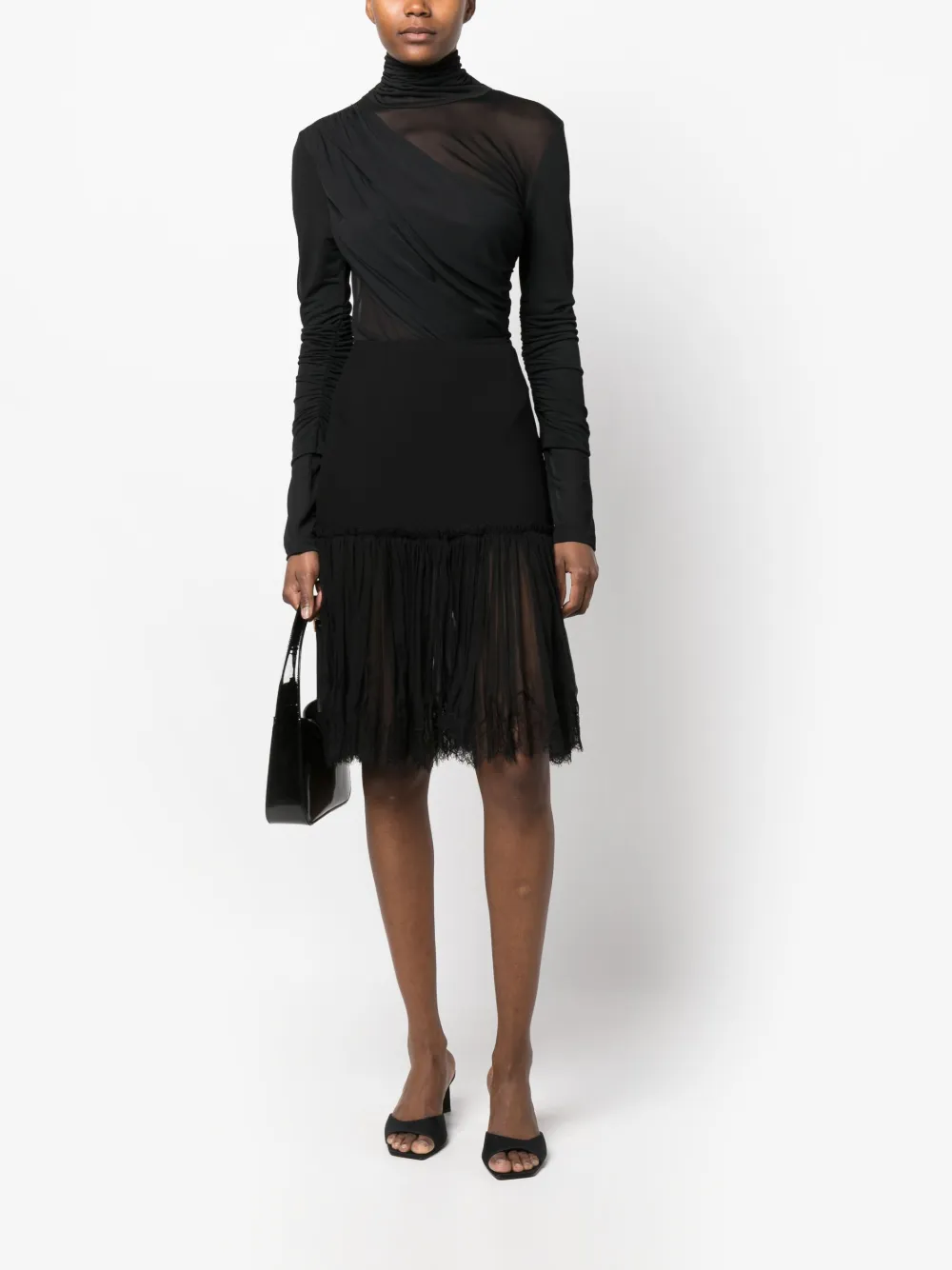 Nensi Dojaka High waist rok - Zwart