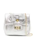Angel's Face bow-detail shoulder bag - Silver