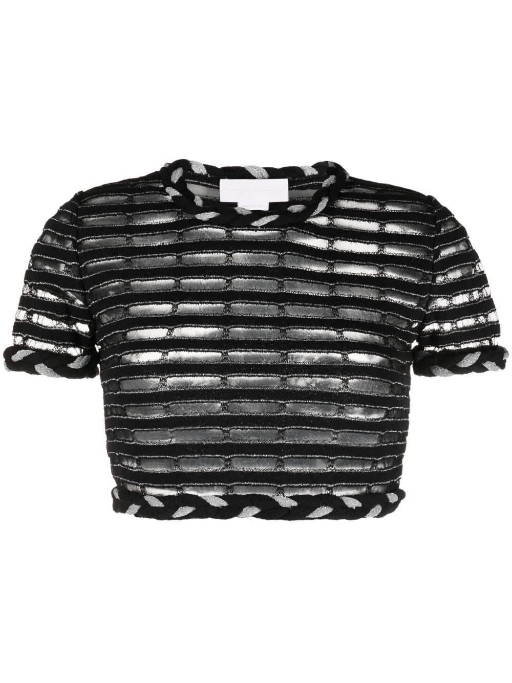 Image 1 of Genny braided-edge knitted crop top